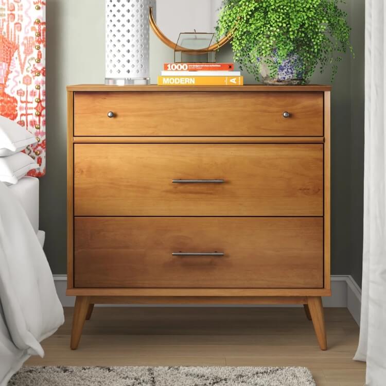 3-Drawer Wood Dresser