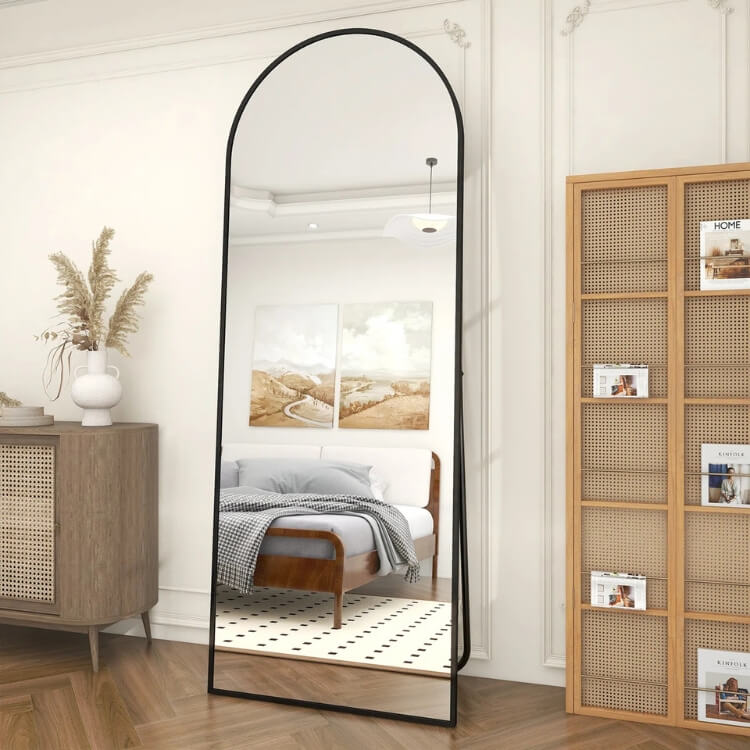 Arched Metal Full-Length Mirror