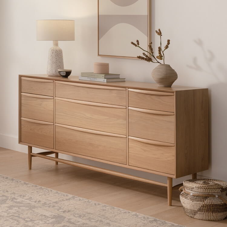 9-Drawer Triple Dresser