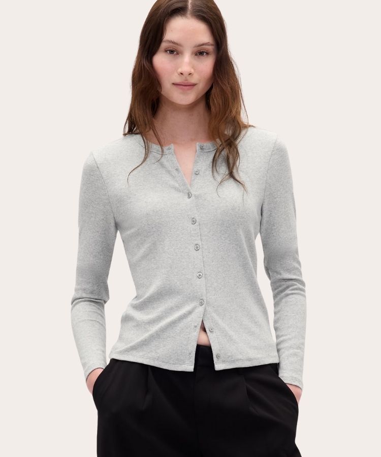 Modern Crewneck Cardigan