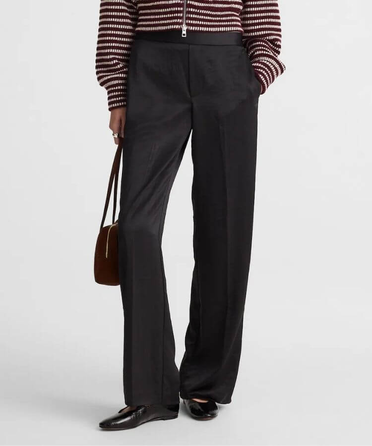 Pull-On Satin Pants