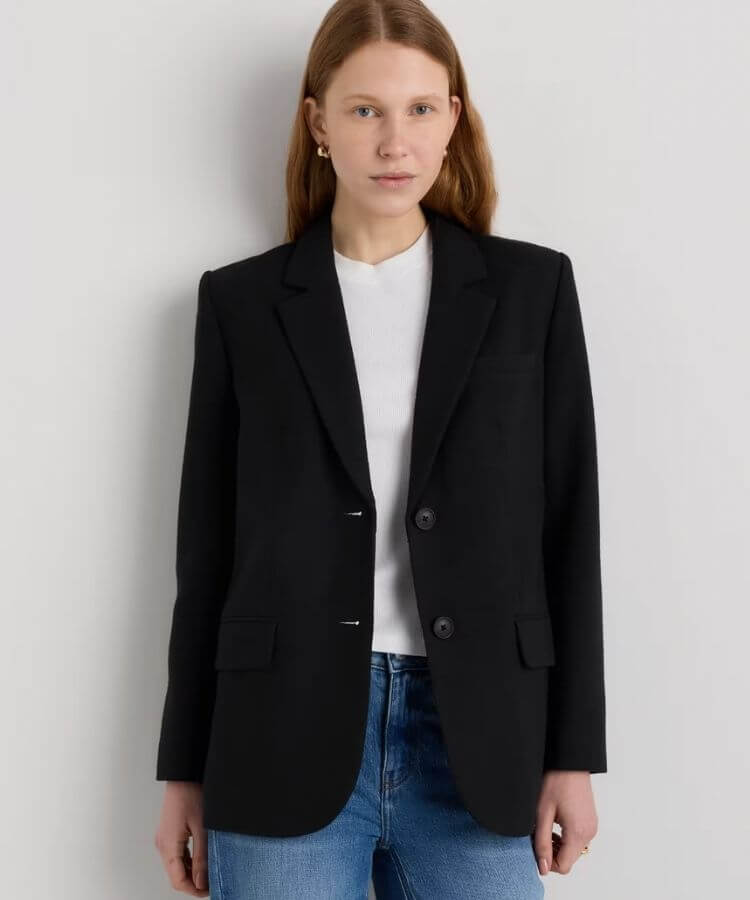 Oversized Italian-Wool Blazer