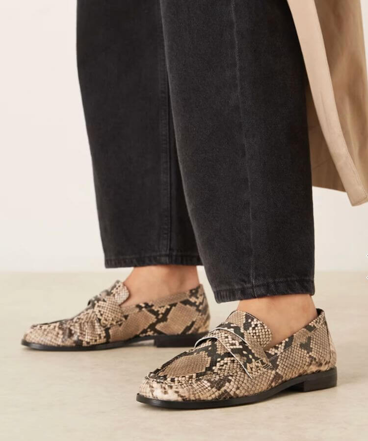 Snakeskin Loafers
