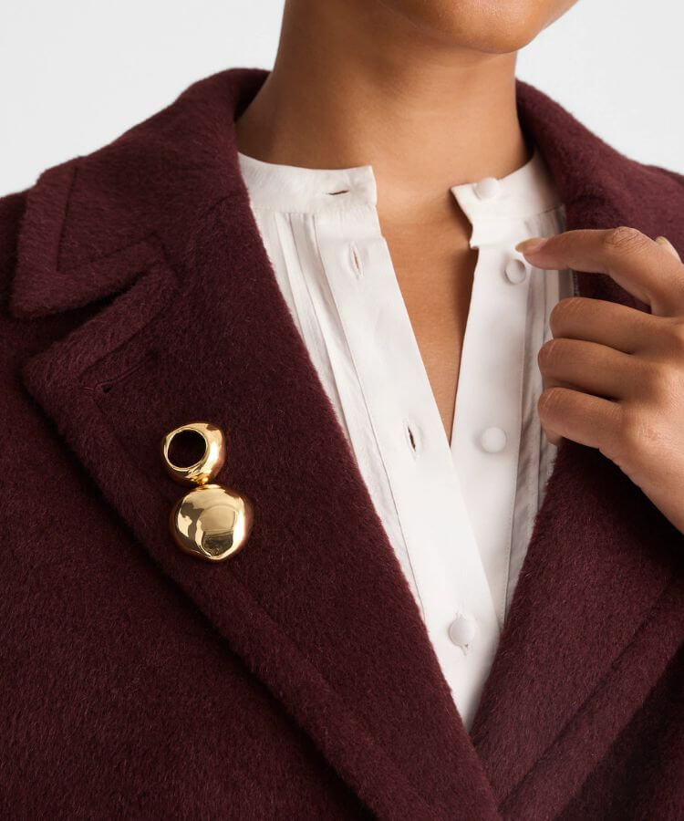 Sculpted Cutout Brooch
