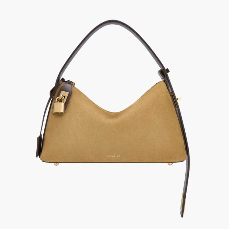 Suede Hobo Shoulder Bag