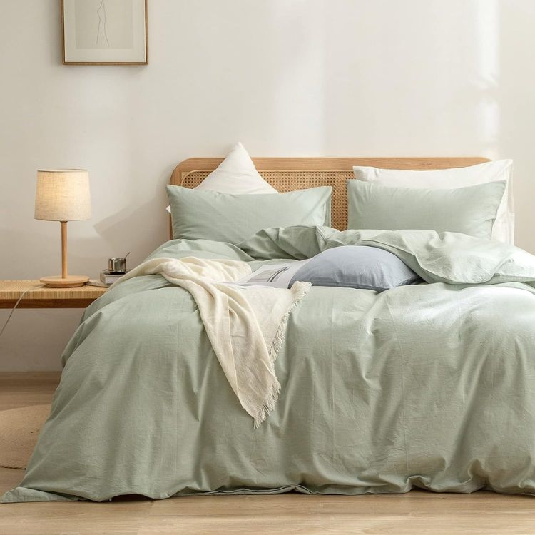 100% Washed Cotton Duvet Cover Set