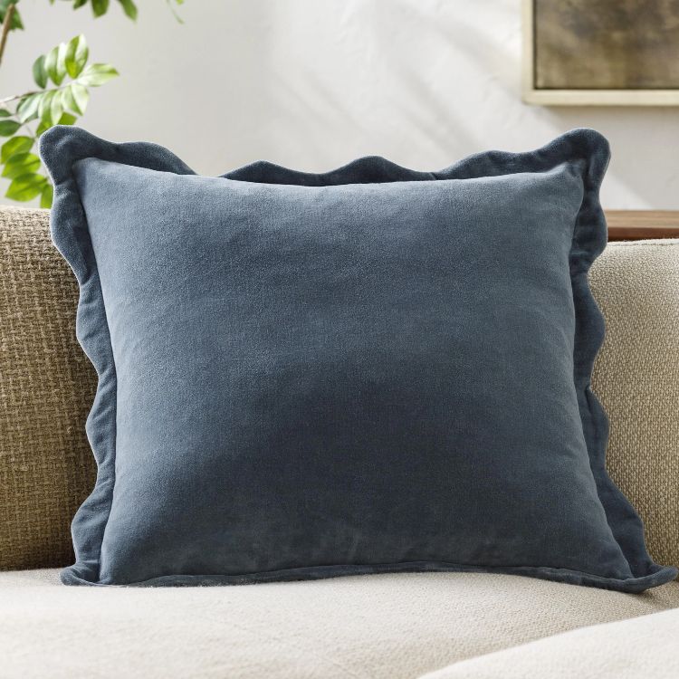 Scalloped Edges Throw Pillow