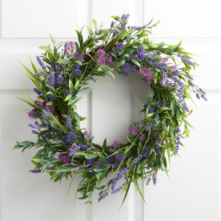 Faux Lavender and Heather Wreath