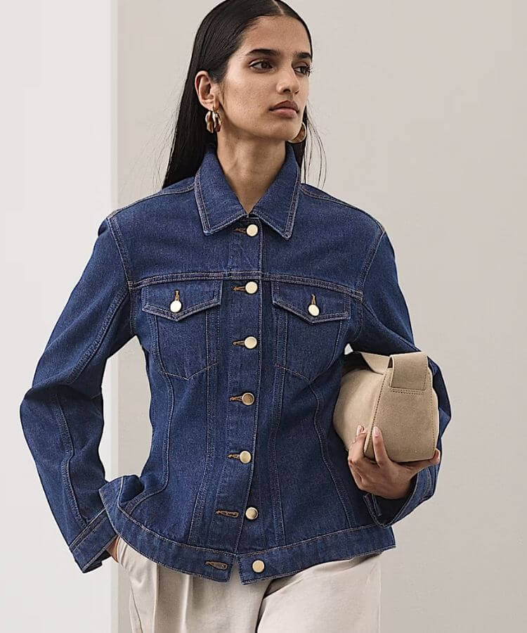 Cinched Denim Jacket