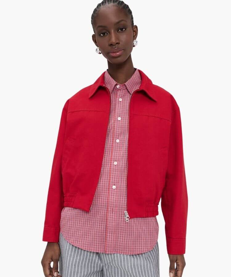 Collared Blouson Jacket