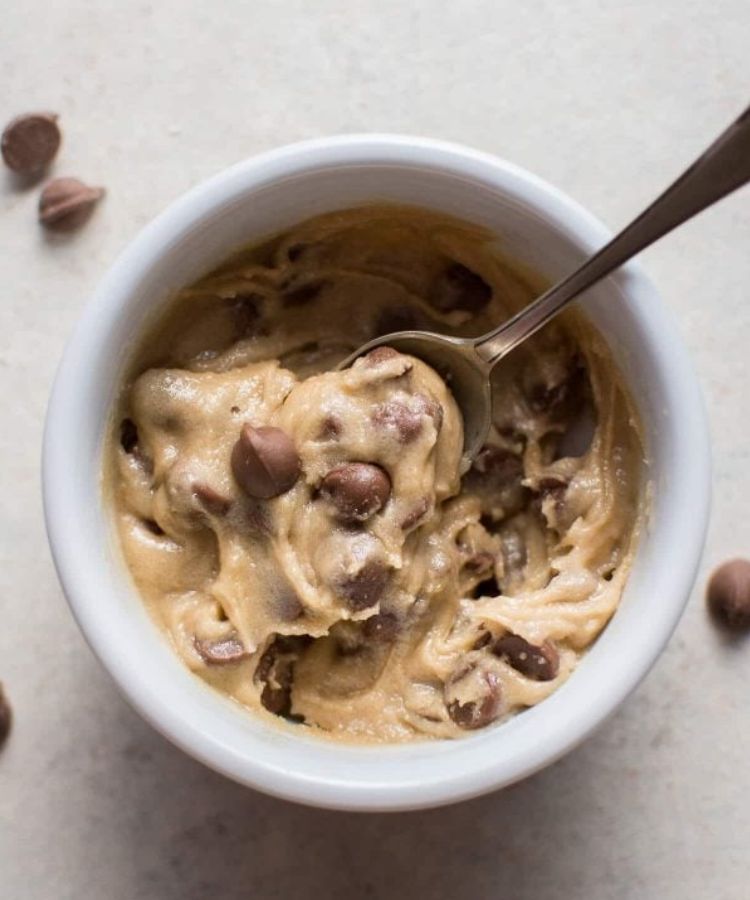 chocolate chip cookie dough single serving dessert