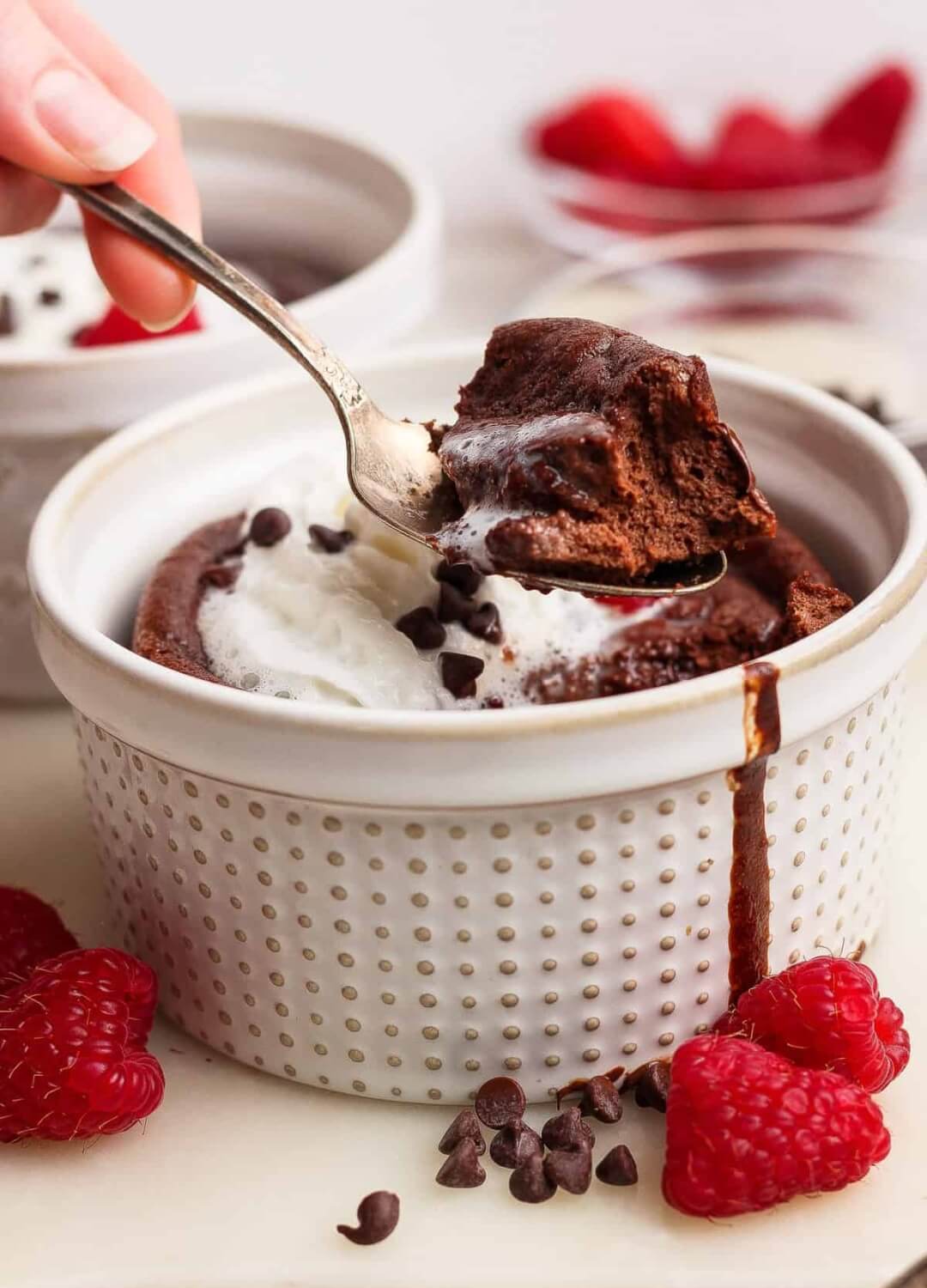 single serving cottage cheese brownie dessert