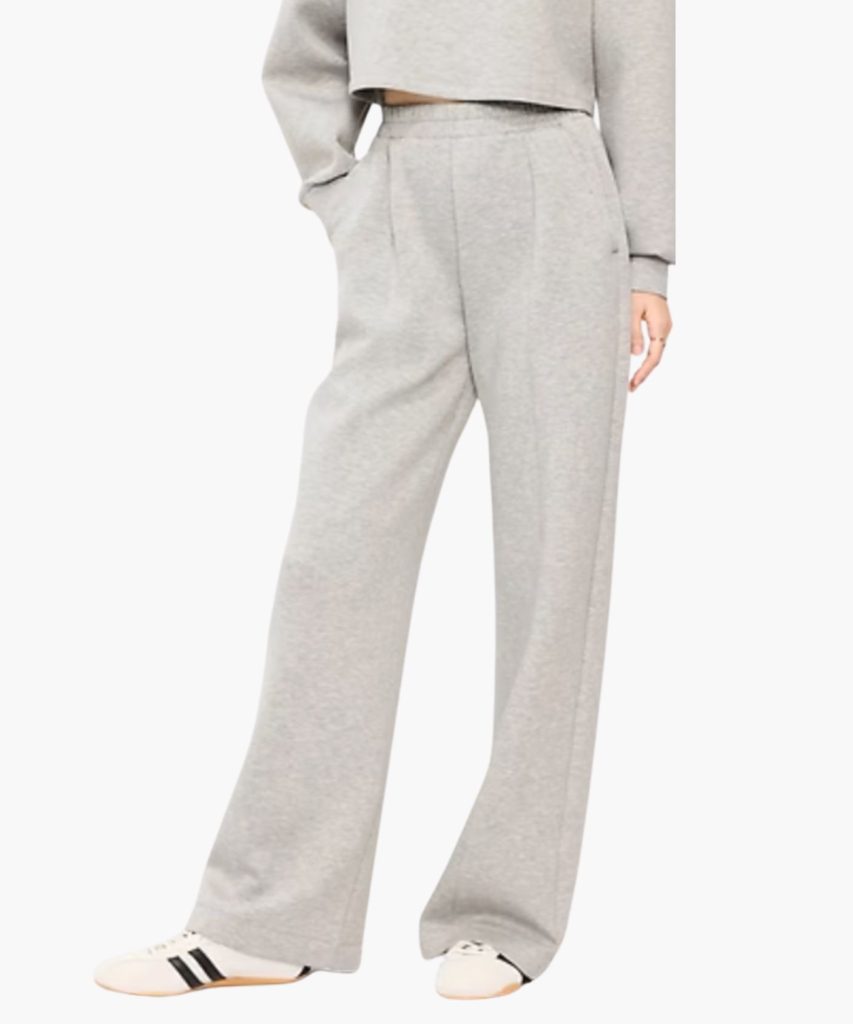 Fleece Wide-Leg Sweatpants