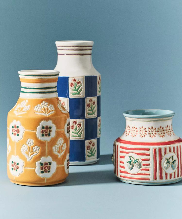 Earthenware Tiled Vase