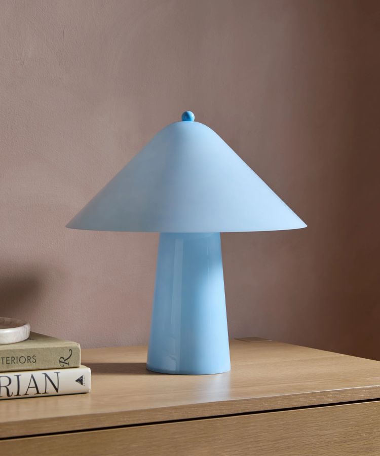  Sky Blue Glass Table Lamp