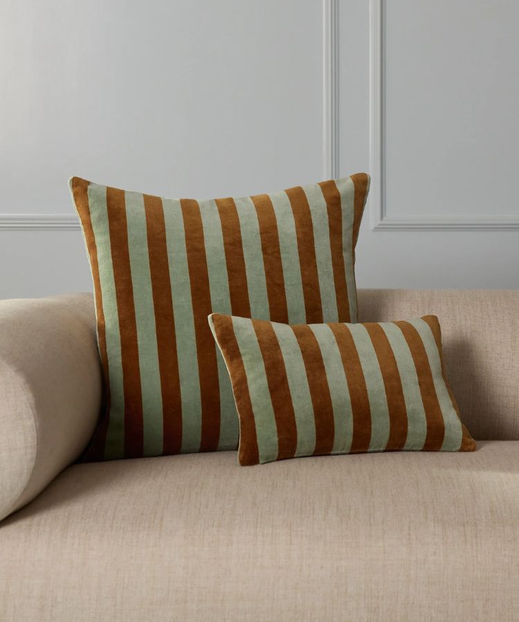Striped Velvet Pillow