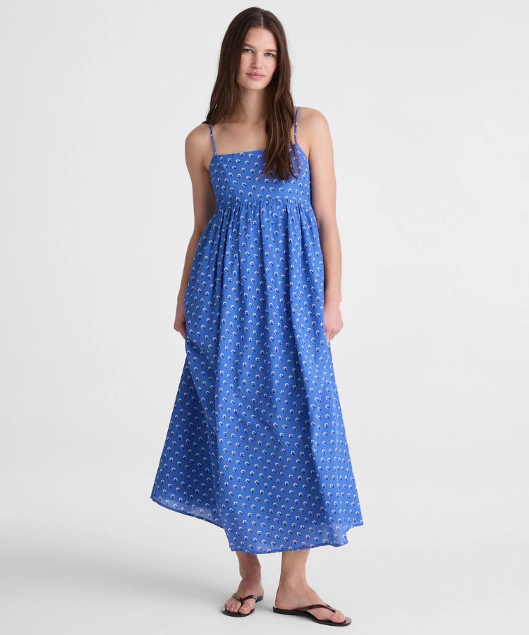 Empire-Waist Midi Dress