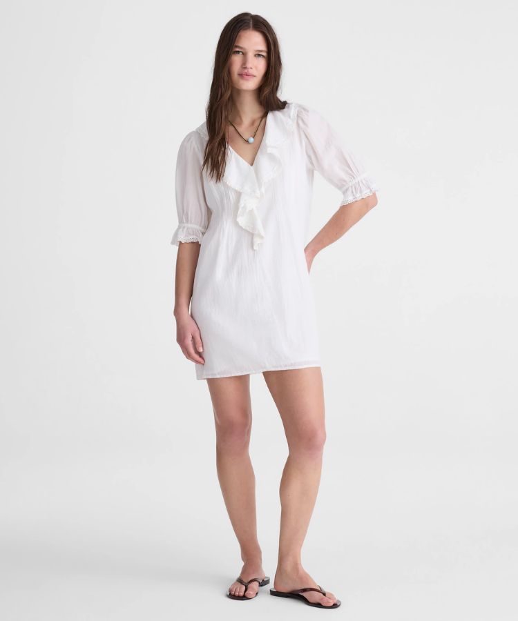 Ruffle Sleeve Mini Dress