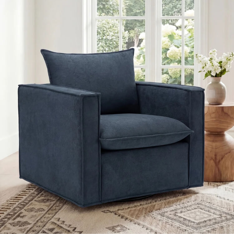 Upholstered Swivel Armchair