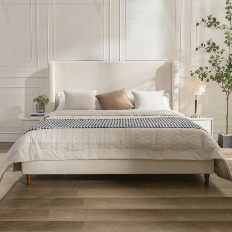 Wingback Platform Bed