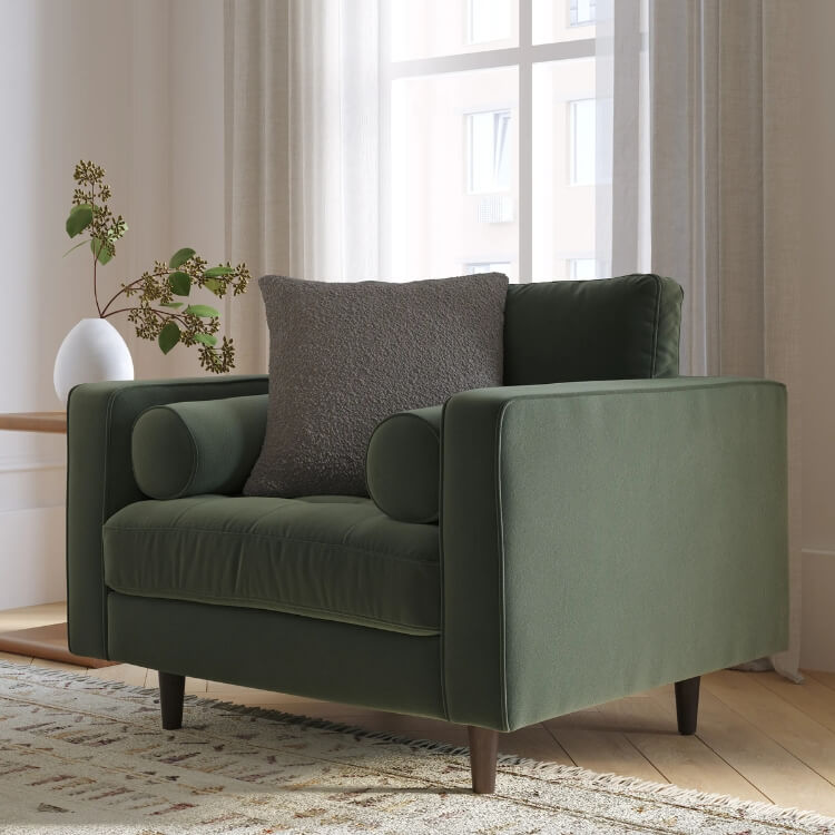 Tufted Velvet Lounge Chair