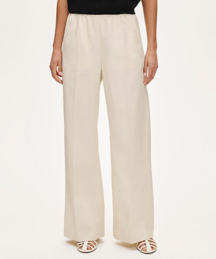 Linen-Blend Pants
