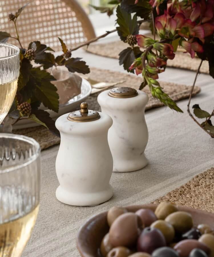 Marble Salt & Pepper Shakers