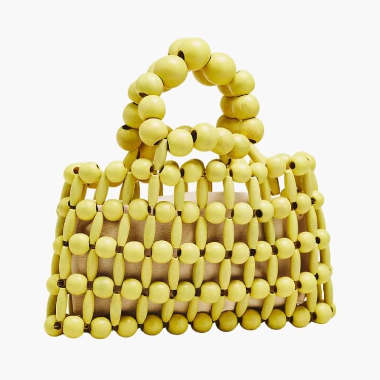 Wood Bead Mini Satchel