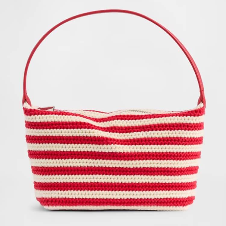 Crochet Stripe Mini Bag
