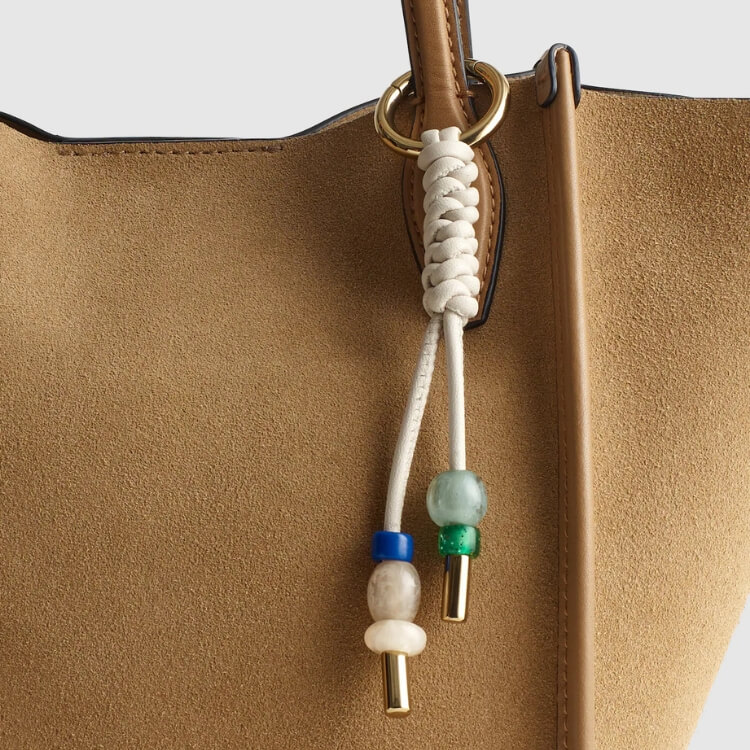 Braided Leather Bag Charm