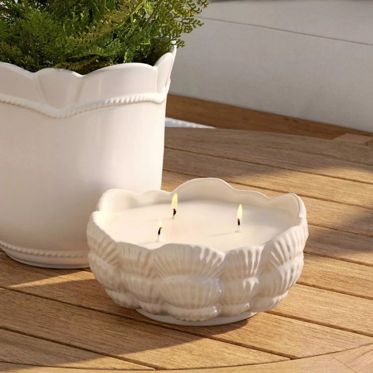 3-Wick Ceramic Citronella Candle