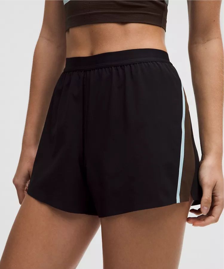 High-Rise Split Stripe Short