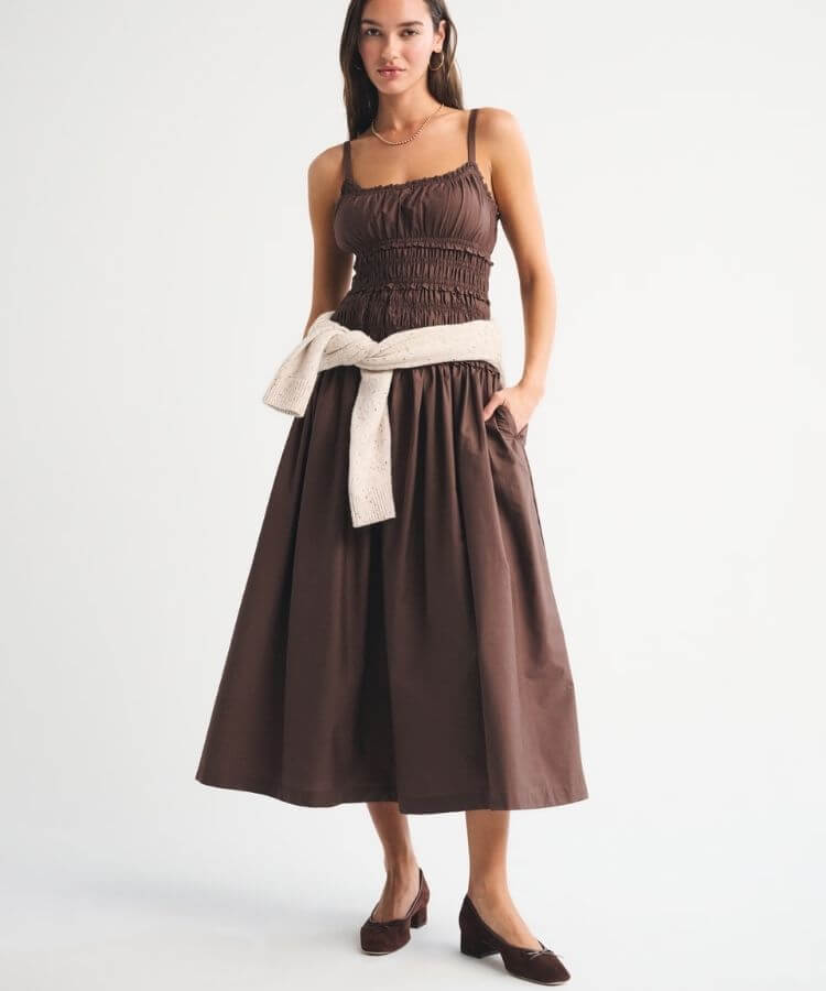 Drop-Waist Maxi Dress