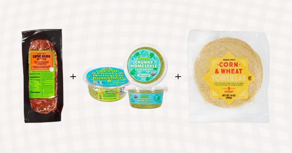 trader joe's carne asada tacos dinner idea