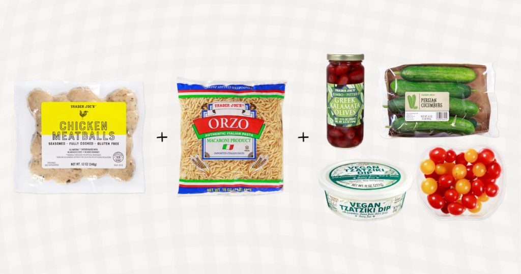 trader joe's greek chicken meatballs dinner idea