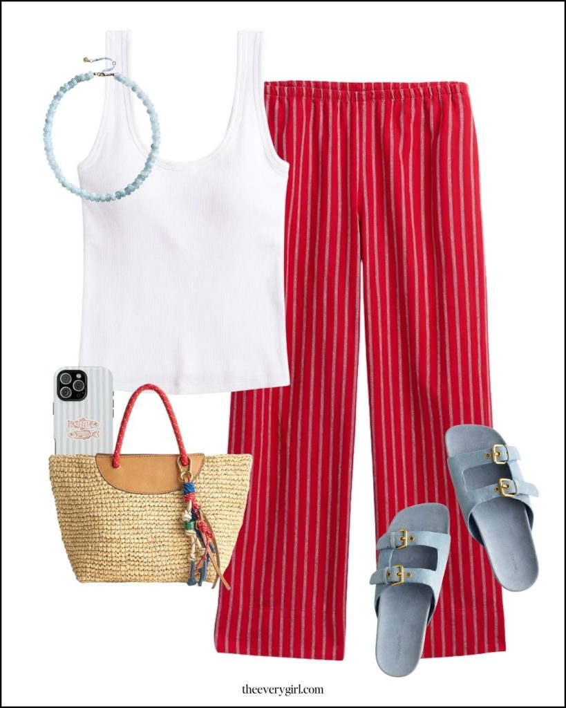red pants fourth of july outfit