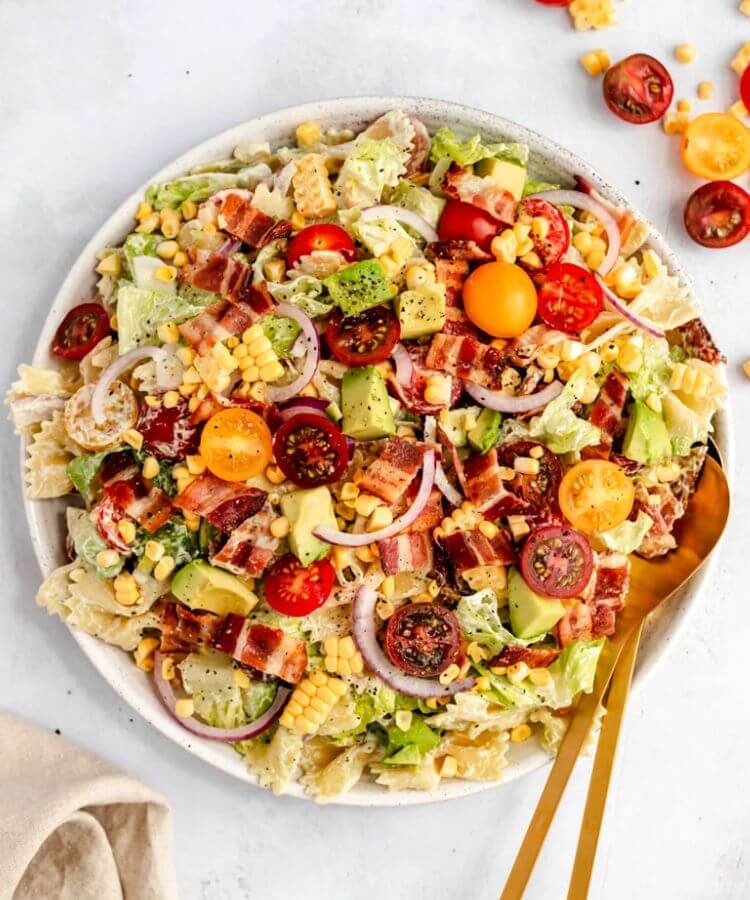 blt pasta salad summer dinner recipe