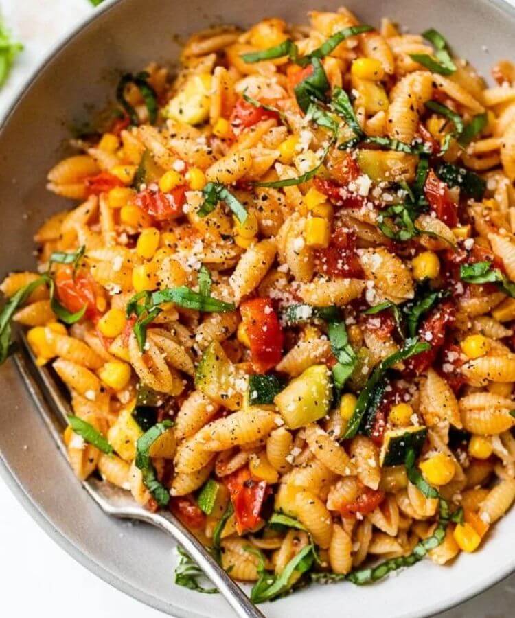 healthy summer pasta dinner recipe