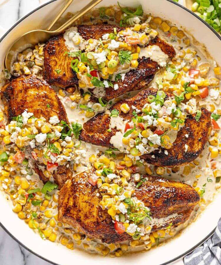 mexican street corn chicken summer dinner recipe