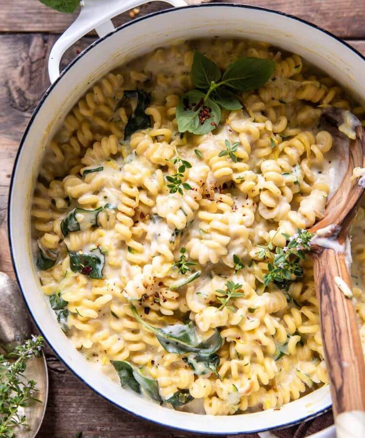 lemon zucchini pasta summer dinner recipe