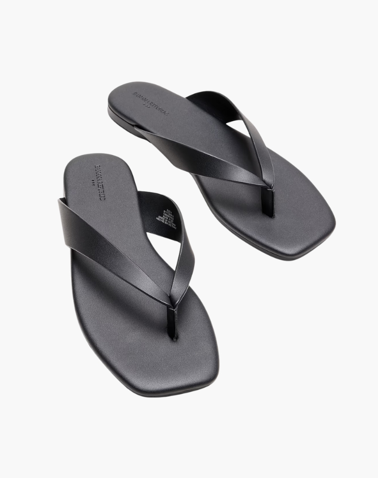 Vegan Leather Flip-Flops