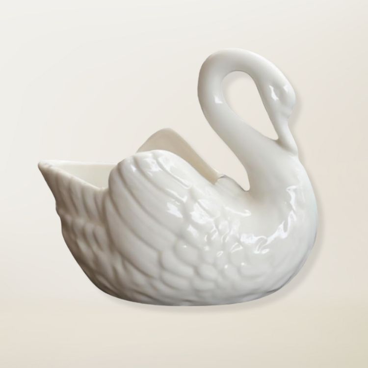 Swan Ceramic Flowerpot