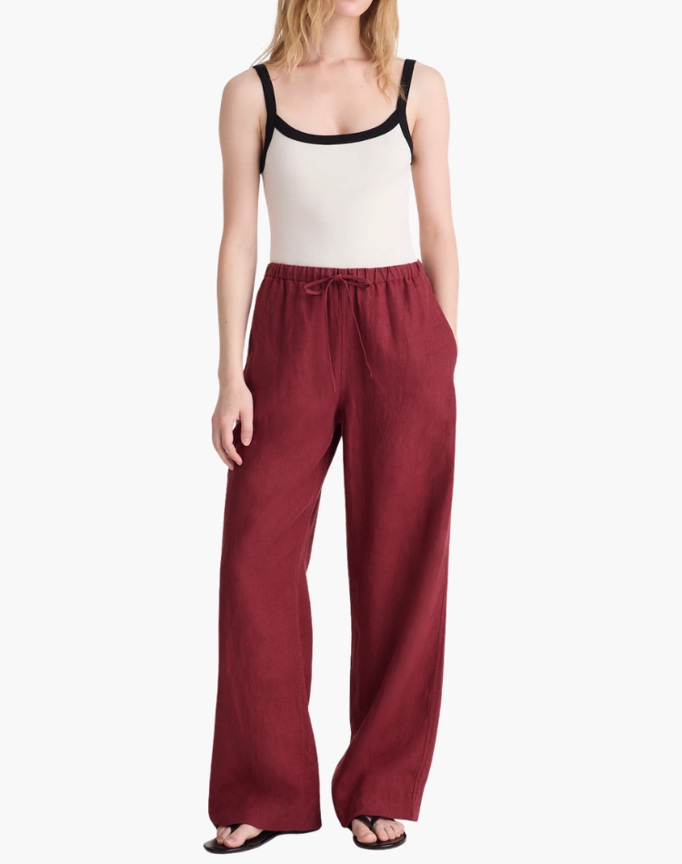Pull-On Linen Pants