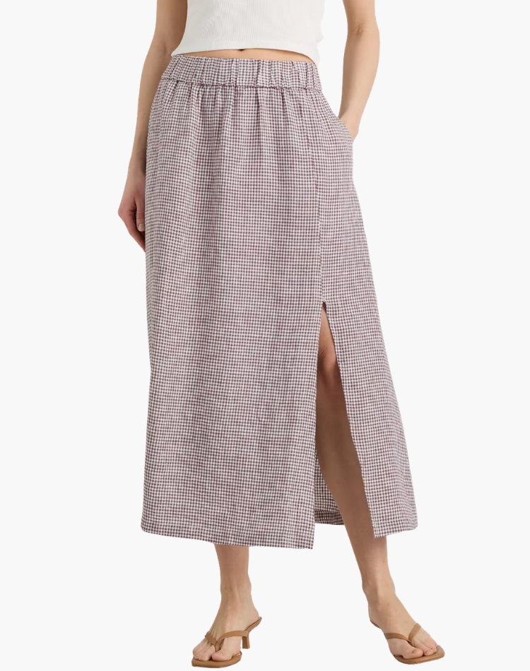 100% European Linen Maxi Skirt