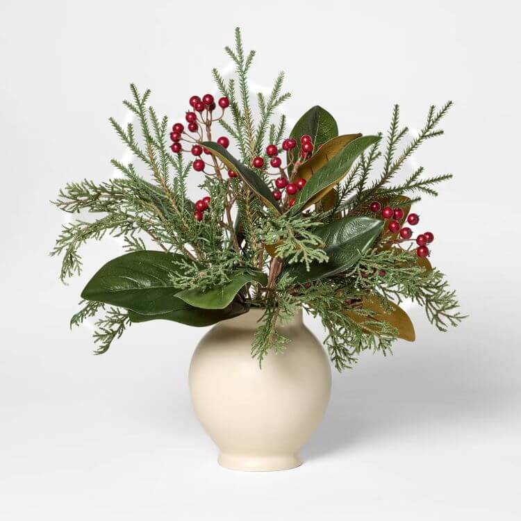 Magnolia Berry Christmas Arrangement