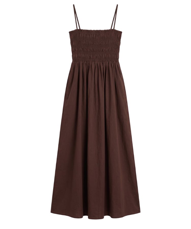 brown maxi dress
