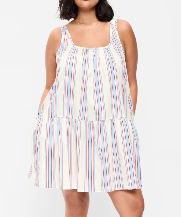 Scoopneck Mini Swing Dress
