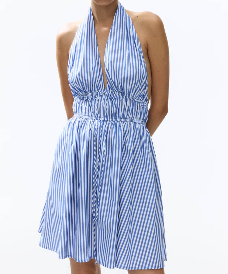 Striped Halterneck Dress