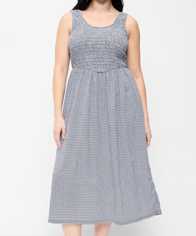 Smocked Midi Dress