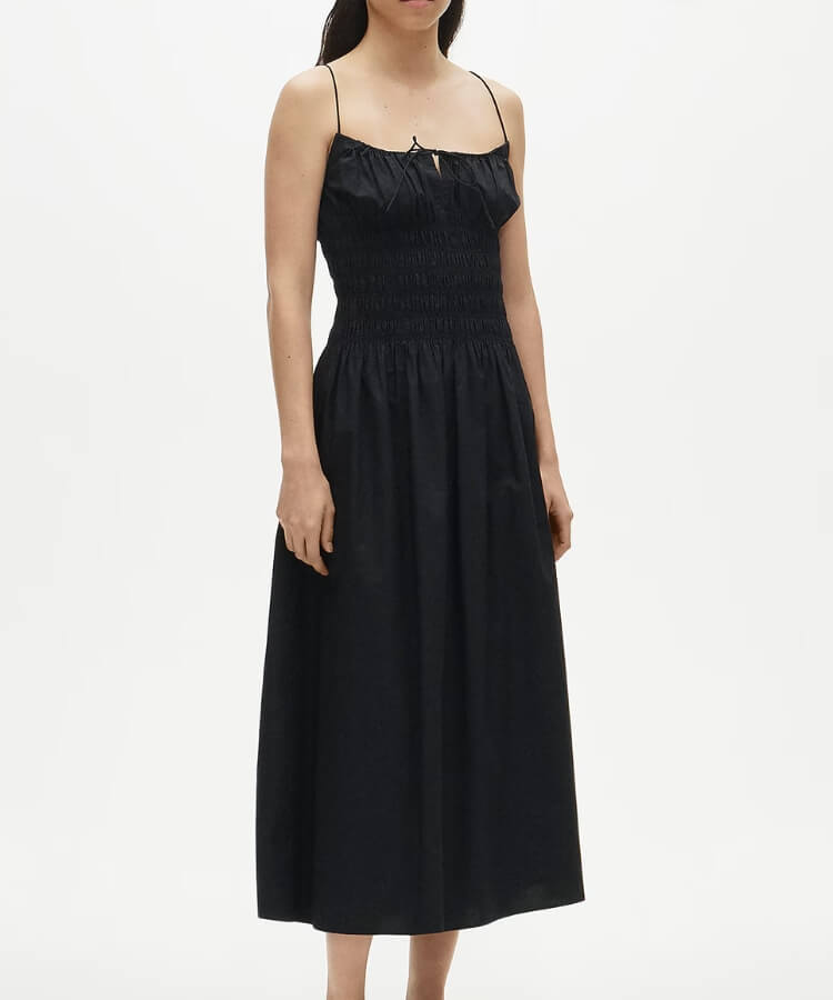 Cotton Poplin Midi Dress
